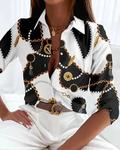 Viola | Bluse med moderne print