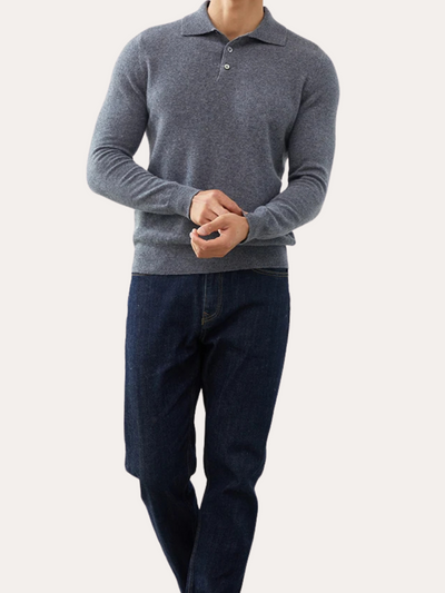 Polo Cashmere Klassisk - Grå