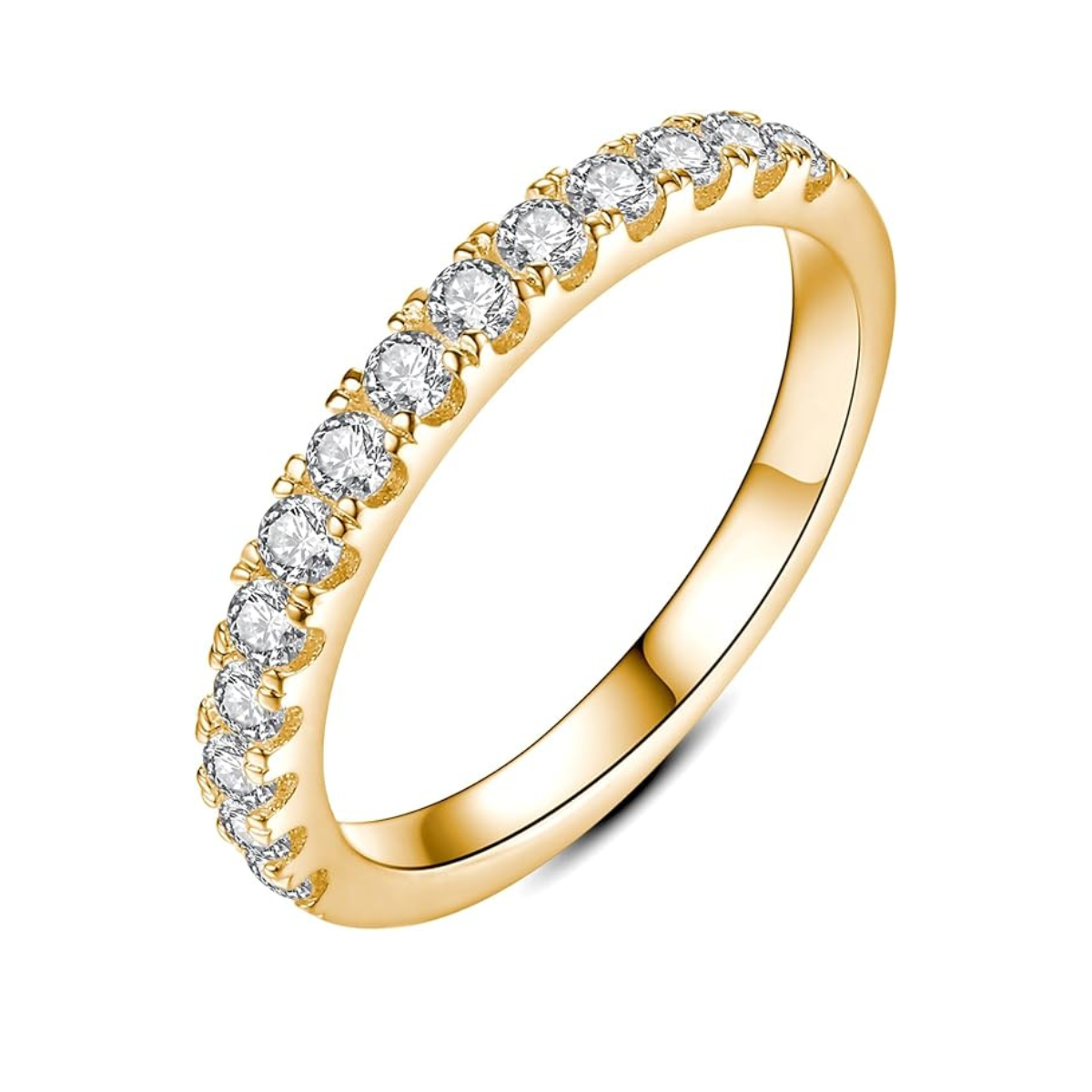Moissanit Vielsesring | Guld 18K