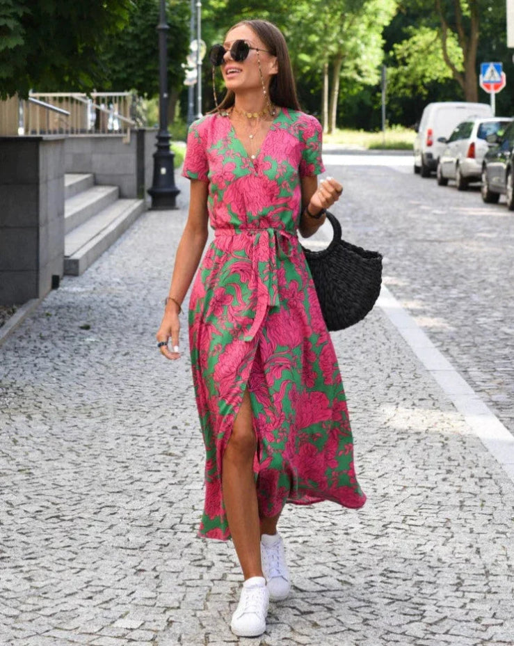 Linda™ Sommerkjole med blomster