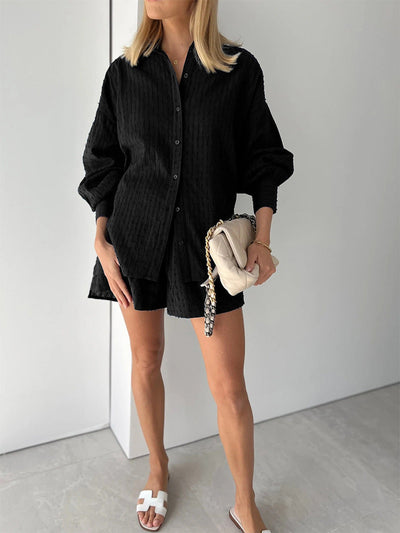 Elizabeth™ - Luftigt Skjorte- og Shorts Sæt