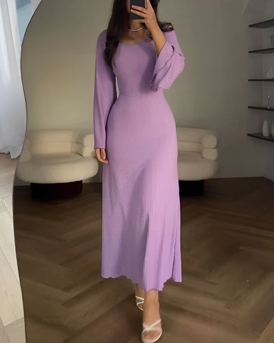 Gabriella - Lang elegant strikkjole