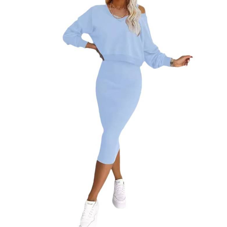 Andrine - Lækkert sweatshirt- og kjole-sæt
