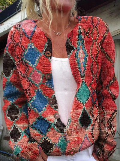 ALINA I MODEBEVIDST BLOMSTRET CARDIGAN