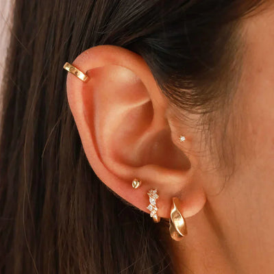 Kristall Cluster Huggies | Guld 18k