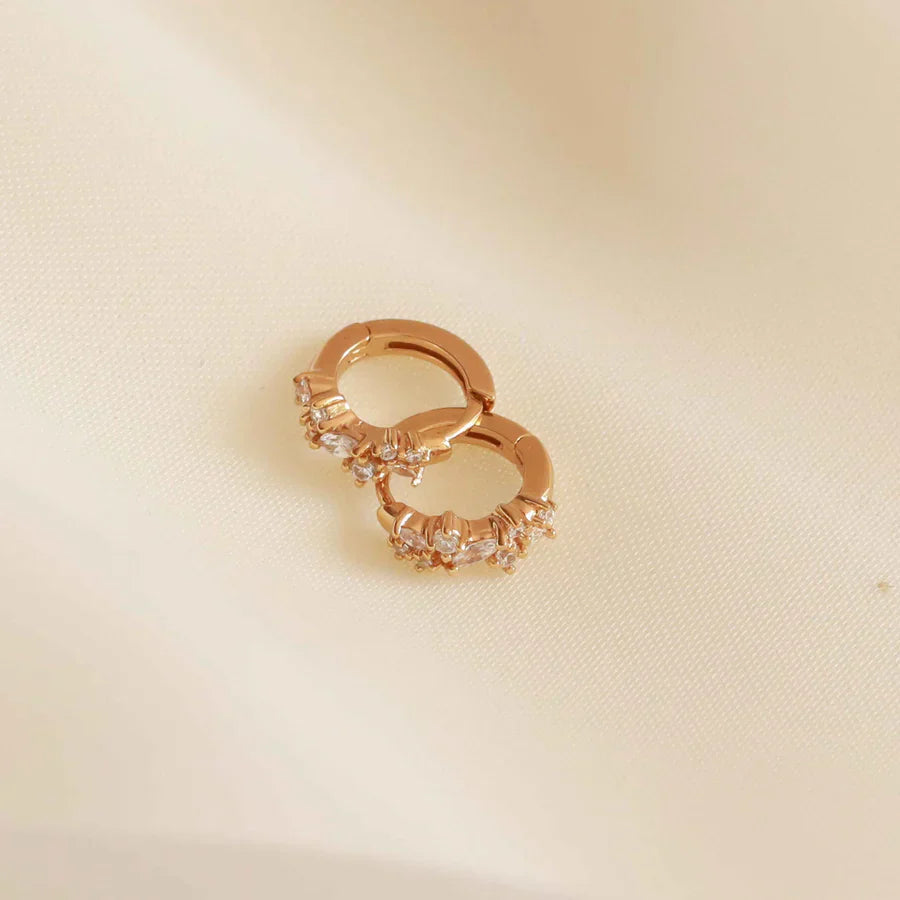 Kristall Cluster Huggies | Guld 18k