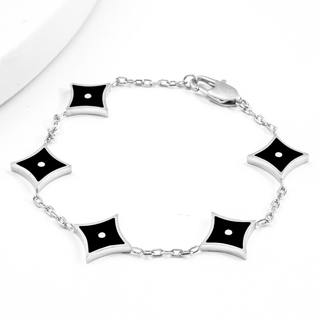 Ikonisk Rhombus Armbånd sort
