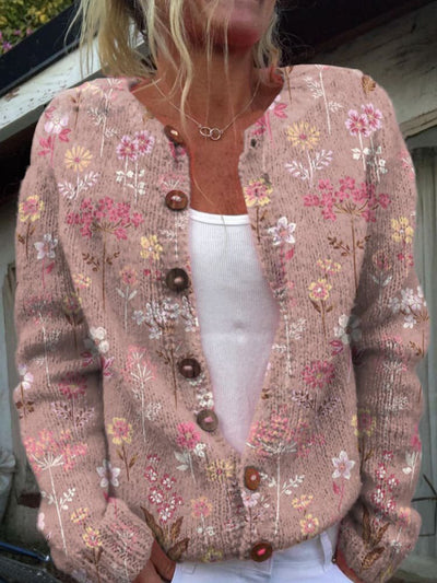 ALINA I MODEBEVIDST BLOMSTRET CARDIGAN