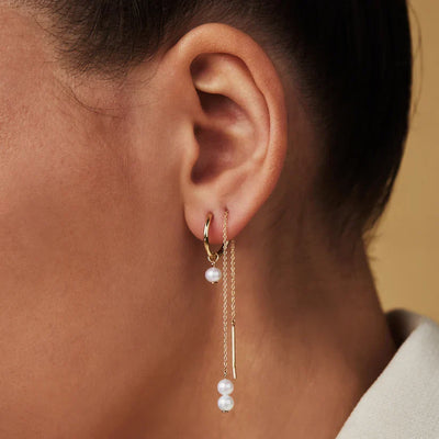 Delia Crest Øreringe | Guld 14k