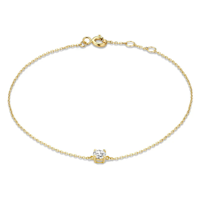 Cléa Moissanit-Stein-Armbånd | Guld 14k