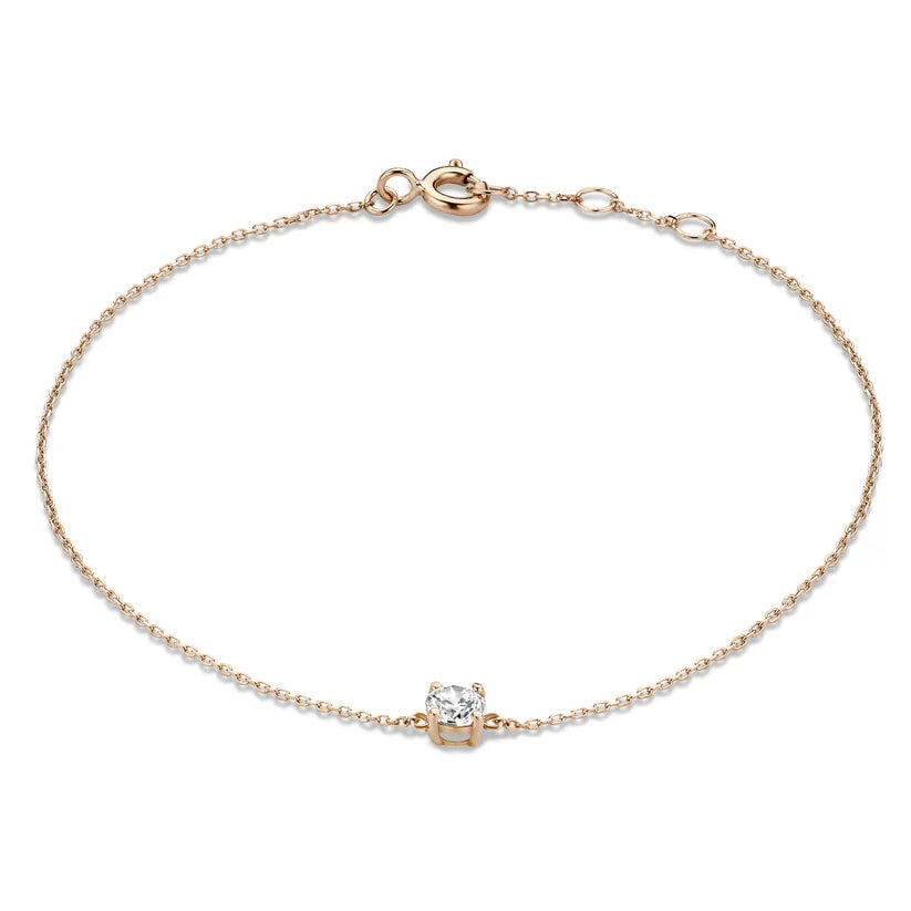 Cléa Moissanit-Stein-Armbånd | Guld 14k