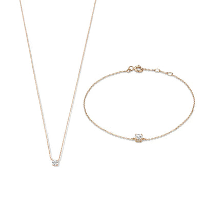 Cléa Moissanit Sten Sæt | Guld 14k