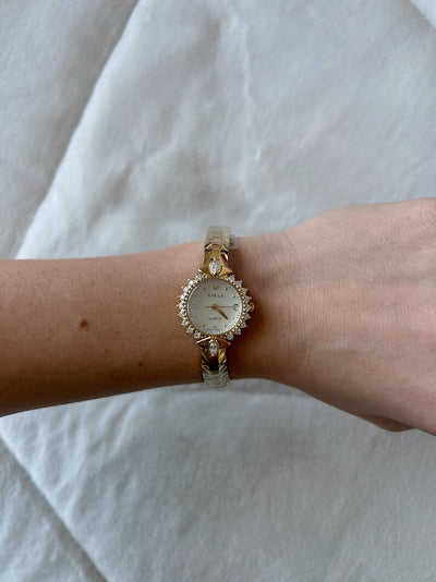Vintage Messing Rund Guld Dameur
