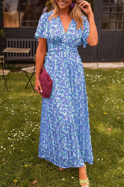 Paulina | Lang kjole med blomster