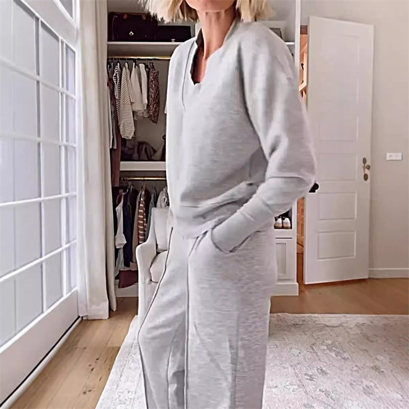 Calliope - Lækkert fashion-sæt til damer 【Top + Bukser】