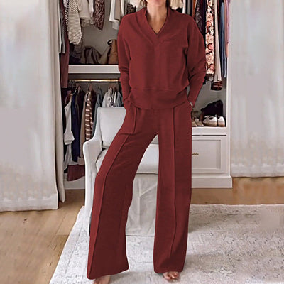 Calliope - Lækkert fashion-sæt til damer 【Top + Bukser】