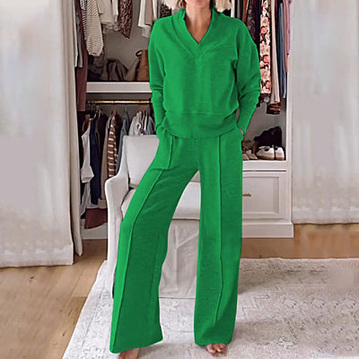 Calliope - Lækkert fashion-sæt til damer 【Top + Bukser】