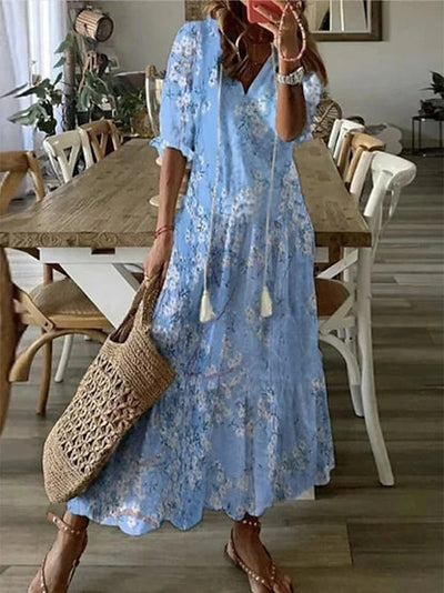 Dianna™ - Boho Mavebedeckende Kjole ok