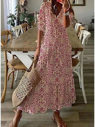 Dianna™ - Boho Mavebedeckende Kjole ok